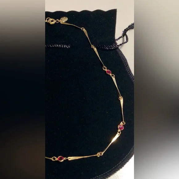 Jewels by Park Lane Gold-Tone Birthstone Necklace (July) - Picture 6 of 10